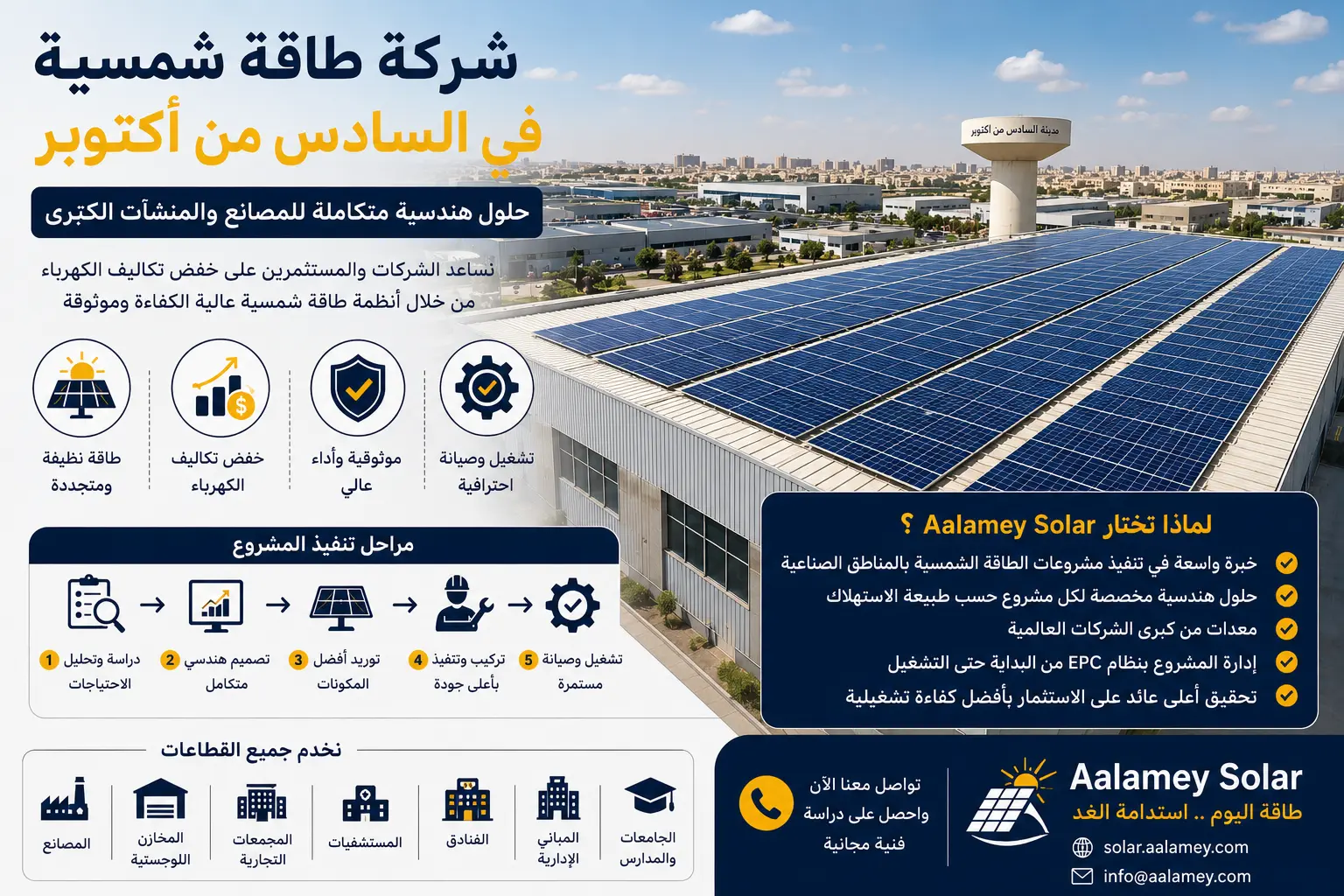 شركة طاقة شمسية في السادس من أكتوبر